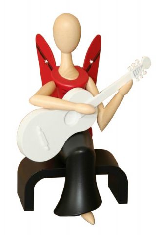 Angel Starhead sitting with cello