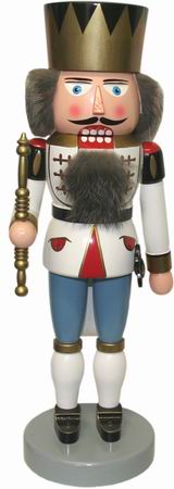 Erzgebirge nutcracker king white 46cm